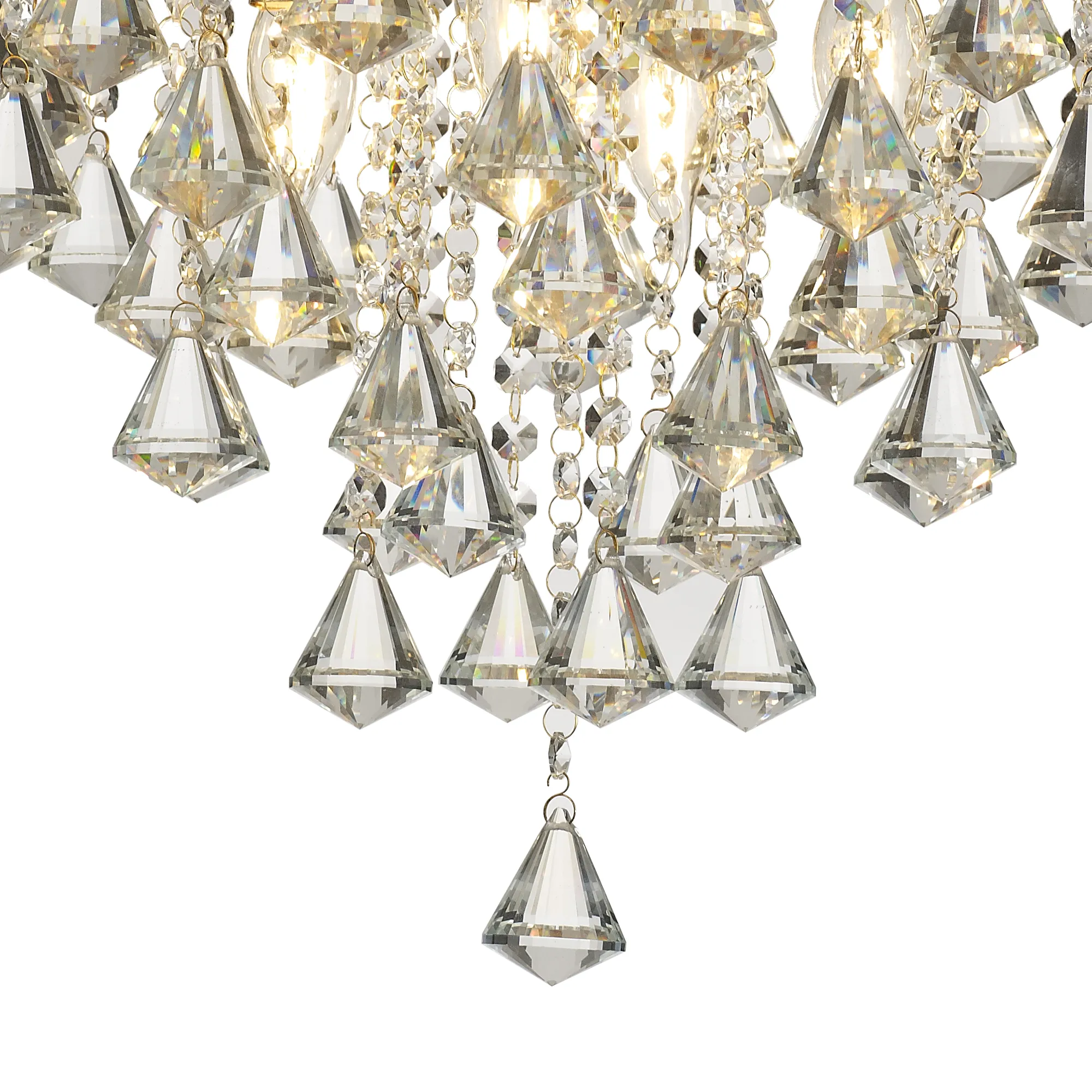 Inina Crystal Ceiling 4 Light French Gold IL32770  Diyas Inina French Gold